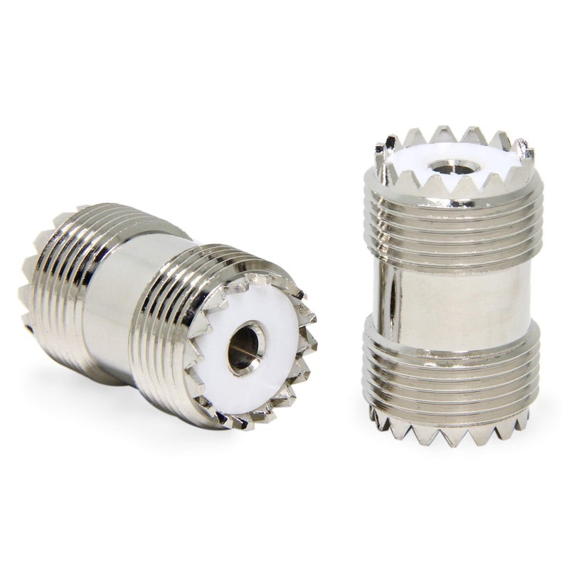 RFAdapter PL259 Barrel Connector, 5 Pack UHF Female to Female Coax Coaxial Adapter Coupler for CB Ham Radio Antenna, SWR Meter Cable Extention - Image 2